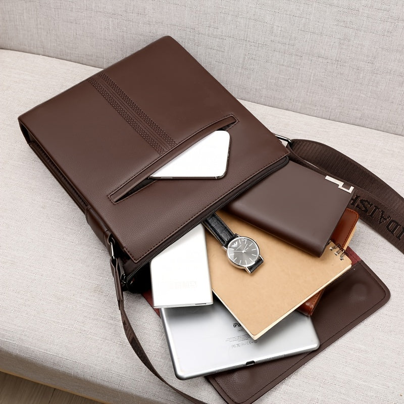 Men's Fashion Business Crossbody Bag - Simple Large Capacity Shoulder Bag