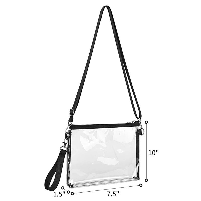 Transparent Waterproof PVC Commuting Messenger Bag - Portable for Work and Sports