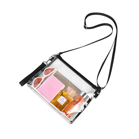 Transparent Waterproof PVC Commuting Messenger Bag - Portable for Work and Sports