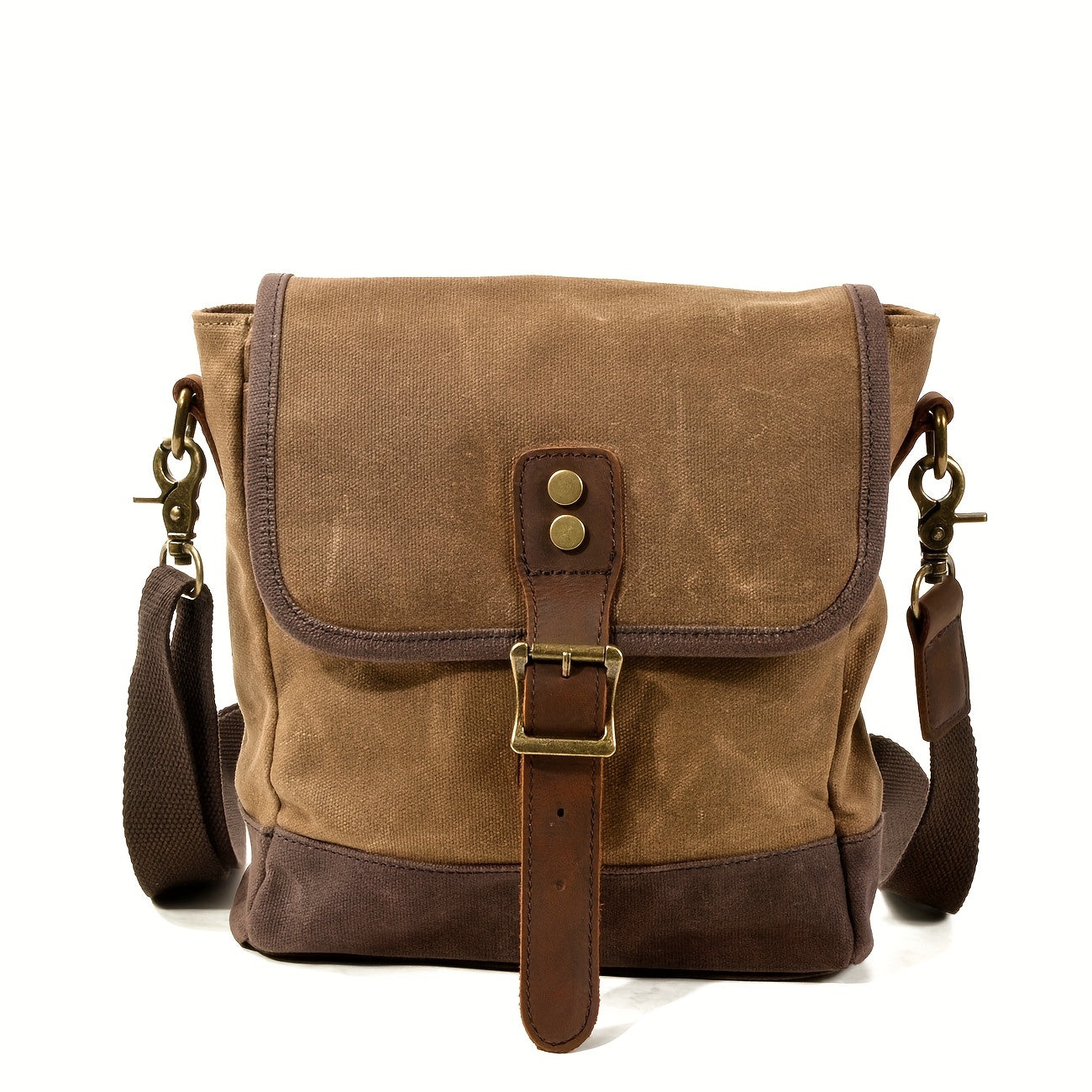 Men's New Fashion Waxed Canvas Shoulder Bag - Casual Outdoor Travel Bag