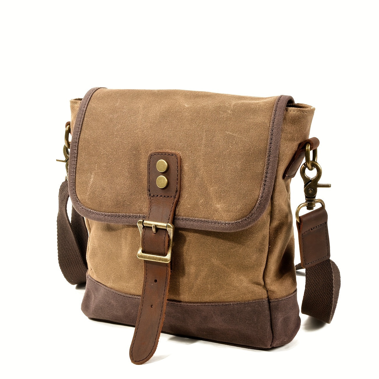 Men's New Fashion Waxed Canvas Shoulder Bag - Casual Outdoor Travel Bag